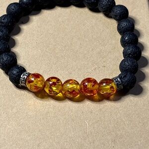 Black and Yellow Beaded Bracelet